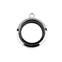 Medalion otwierany na magnes 30mm - Platyna (1 Sztuka)