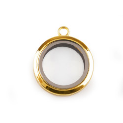 Medalion otwierany na magnes 30mm - Złoty (1 Sztuka)