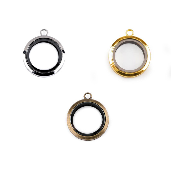 Medalion otwierany na magnes 30mm - Platyna (3 Sztuki) Medalion otwierany na magnes 30mm - Platyna (3 Sztuki)