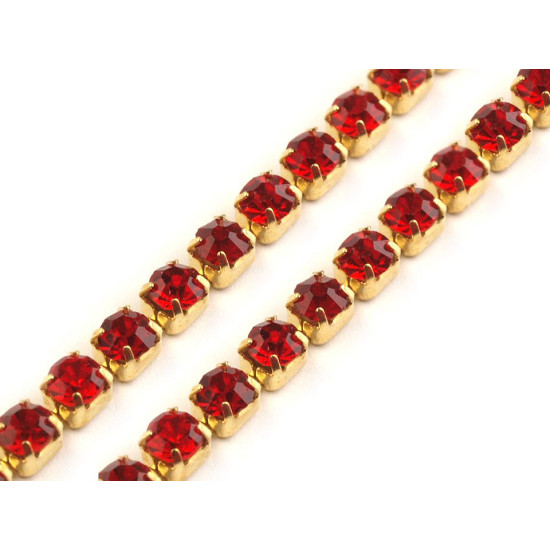 Rhinestone chain trim width 2.4 mm - Crystal (9 Meters) Rhinestone chain trim width 2.4 mm - Crystal (9 Meters)
