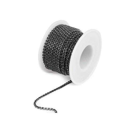 Rhinestone chain trim width 2.4 mm - Crystal (9 Meters) Rhinestone chain trim width 2.4 mm - Crystal (9 Meters)