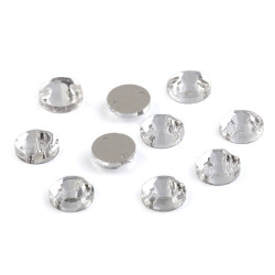 Szlifowane kamienie, dżety do przyszycia ø8 mm - Crystal (12 Sztuki)