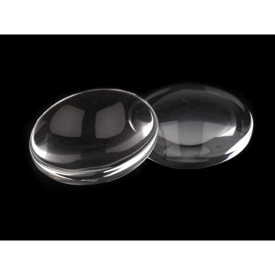 Kaboszon szklany przeźroczysty ø25 mm - Transparent (100 Sztuki) Kaboszon szklany przeźroczysty ø25 mm - Transparent (100 Sztuki)