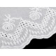 Bawełniana koronka - haft angielski szerokość 11 cm - White (1 Metr) Bawełniana koronka - haft angielski szerokość 11 cm - White (1 Metr)