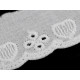 Bawełniana koronka - haft angielski szerokość 40 mm - White (1 Metr) Bawełniana koronka - haft angielski szerokość 40 mm - White (1 Metr)
