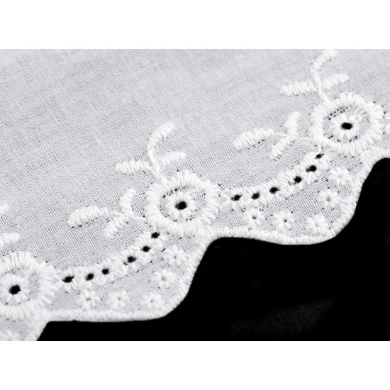 Bawełniana koronka - haft angielski szerokość 62 mm - Off white (1 Metr) Bawełniana koronka - haft angielski szerokość 62 mm - Off white (1 Metr)