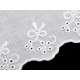 Bawełniana koronka - haft angielski szerokość 55 mm - White (1 Metr) Bawełniana koronka - haft angielski szerokość 55 mm - White (1 Metr)
