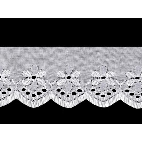 Haft angielski szerokość 50 mm - White (1 Metr) Haft angielski szerokość 50 mm - White (1 Metr)