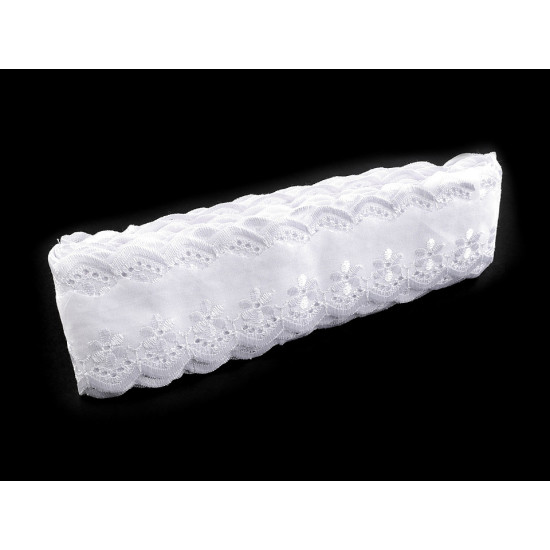 Haft angielski szerokość 50 mm - White (1 Metr) Haft angielski szerokość 50 mm - White (1 Metr)