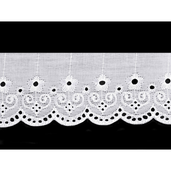 Haft angielski szerokość 65 mm - White (1 Metr) Haft angielski szerokość 65 mm - White (1 Metr)