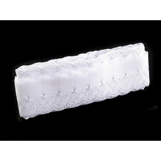Haft angielski szerokość 65 mm - White (1 Metr) Haft angielski szerokość 65 mm - White (1 Metr)