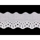 Bawełniana koronka - haft angielski szerokość 50 mm - White (1 Metr) Bawełniana koronka - haft angielski szerokość 50 mm - White (1 Metr)