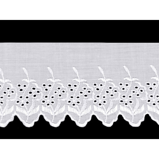 Madeira - broderie anglaise edge lace trim width 9.5 cm, 10.5 cm - White (27 Meters) Madeira - broderie anglaise edge lace trim width 9.5 cm, 10.5 cm - White (27 Meters)