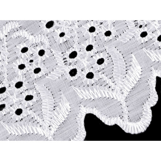Madeira - broderie anglaise edge lace trim width 9.5 cm, 10.5 cm - White (27 Meters) Madeira - broderie anglaise edge lace trim width 9.5 cm, 10.5 cm - White (27 Meters)