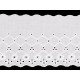 Bawełniana koronka - haft angielski szerokość 12 cm - Off white (1 Metr) Bawełniana koronka - haft angielski szerokość 12 cm - Off white (1 Metr)