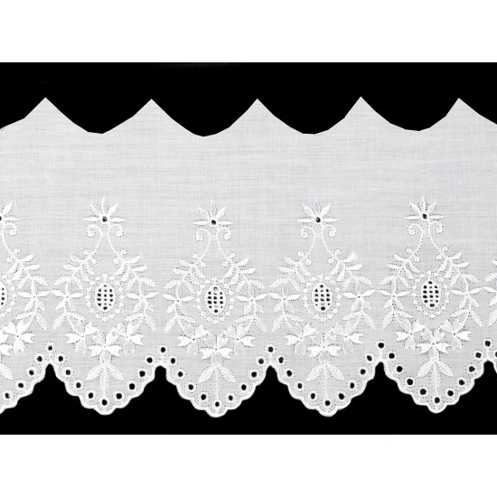 Haft angielski szerokość 15 cm - White (1 Metr) Haft angielski szerokość 15 cm - White (1 Metr)