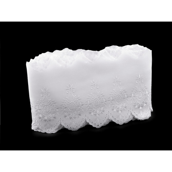 Haft angielski szerokość 15 cm - White (1 Metr) Haft angielski szerokość 15 cm - White (1 Metr)