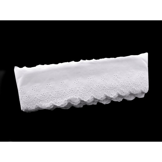 Haft angielski szerokość 75 mm - White (1 Metr)