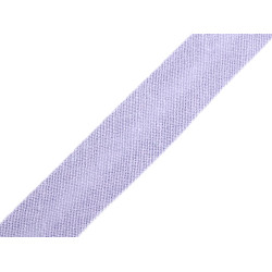 Lamówka  bawełniana szerokość 14 mm zaprasowana - Fioletowy lawendowy (100 Metry)