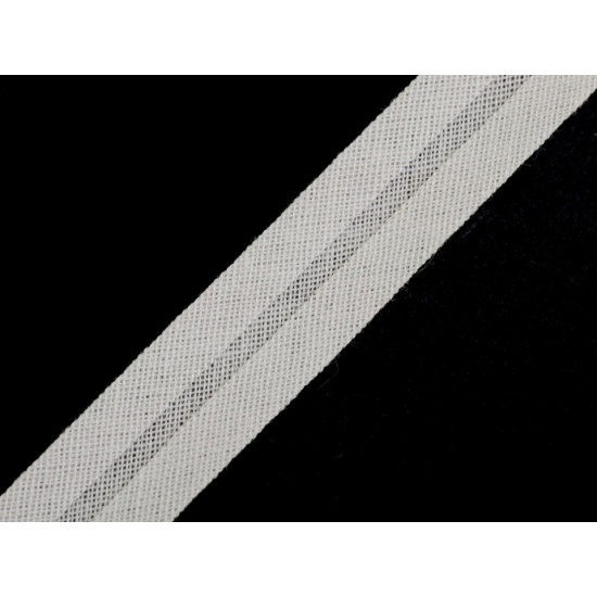 Lamówka bawełniana szerokość 14 mm zaprasowana - Szary (100 Metry) Lamówka bawełniana szerokość 14 mm zaprasowana - Szary (100 Metry)