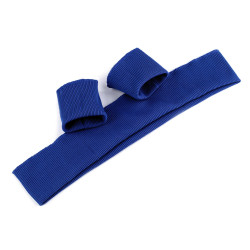 Ściągacz odzieżowy elastyczny szerokość 7 cm komplet (2x rękaw, 1x pas) - Niebieski królewski (1 Zestaw)