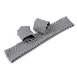 Ściągacz odzieżowy elastyczny szerokość 7 cm komplet (2x rękaw, 1x pas) - Szaroniebieski (1 Zestaw)