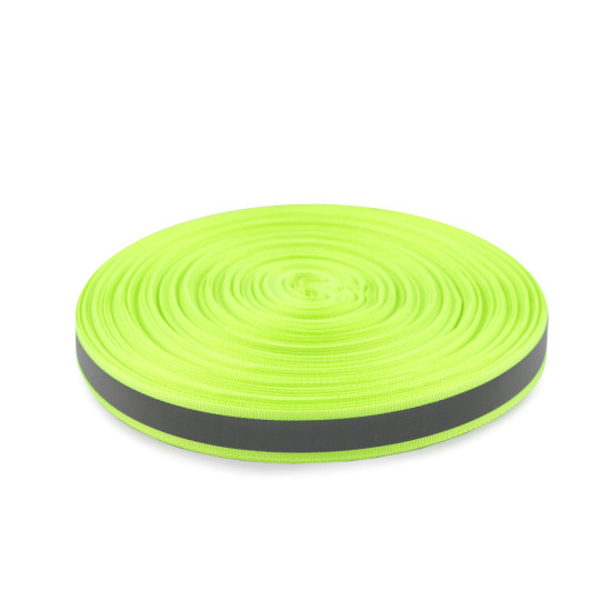 Taśma fluorescencyjna z odblaskiem szerokość 15 mm - Czarny (100 Metry) Taśma fluorescencyjna z odblaskiem szerokość 15 mm - Czarny (100 Metry)