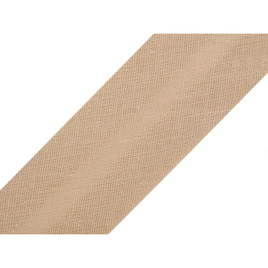 Single fold bias binding cotton width 30mm - Khaki (25 Meters) Single fold bias binding cotton width 30mm - Khaki (25 Meters)