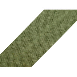 Single fold bias binding cotton width 30mm - Khaki (25 Meters)