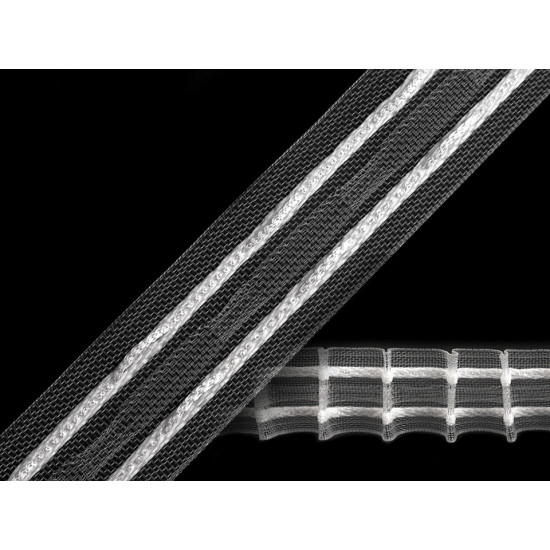 Taśma firanowa szerokość 25 mm marszczona - Transparent (200 Metry) Taśma firanowa szerokość 25 mm marszczona - Transparent (200 Metry)