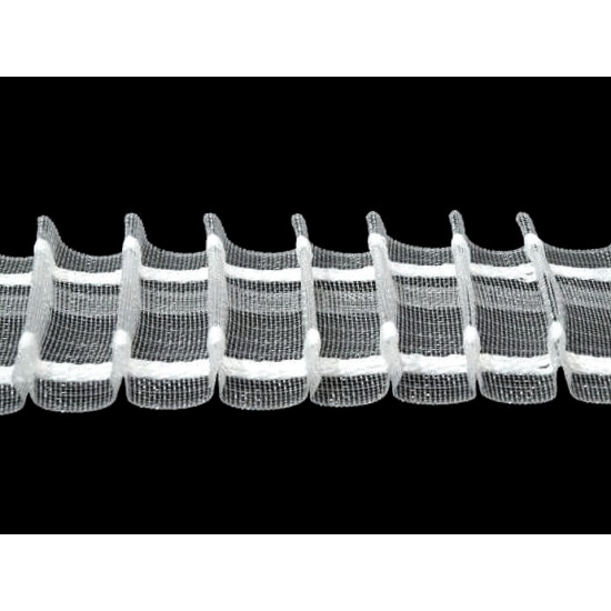 Taśma firanowa szerokość 40 mm marszczona - Transparent (50 Metry) Taśma firanowa szerokość 40 mm marszczona - Transparent (50 Metry)