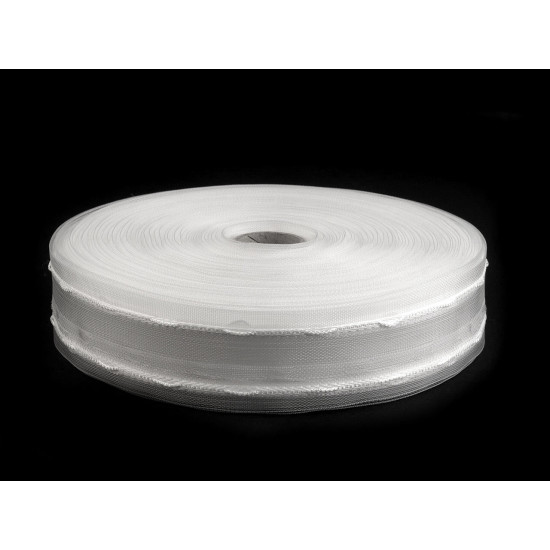 Taśma firanowa szerokość 40 mm marszczona - Transparent (50 Metry) Taśma firanowa szerokość 40 mm marszczona - Transparent (50 Metry)