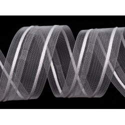 Taśma firanowa szerokość 40 mm marszczona - Transparent (200 Metry)