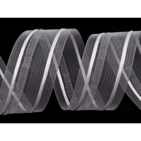 Taśma firanowa szerokość 40 mm marszczona - Transparent (50 Metry) Taśma firanowa szerokość 40 mm marszczona - Transparent (50 Metry)