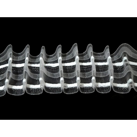 Taśma firanowa szerokość 50 mm marszczona - Transparent (50 Metry) Taśma firanowa szerokość 50 mm marszczona - Transparent (50 Metry)