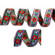 Krajka szerokość 25 mm do strojów ludowych - Czarny (25 Metry) Krajka szerokość 25 mm do strojów ludowych - Czarny (25 Metry)