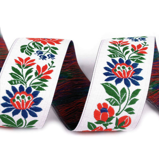 Polyester folk costume ribbon width 35mm - Black (100 Meters) Polyester folk costume ribbon width 35mm - Black (100 Meters)