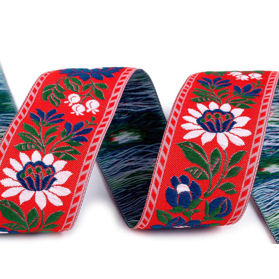 Polyester folk costume ribbon width 35mm - Black (100 Meters) Polyester folk costume ribbon width 35mm - Black (100 Meters)
