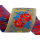 Polyester folk costume patterned ribbon width 55mm - White (1 Meter) Polyester folk costume patterned ribbon width 55mm - White (1 Meter)