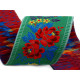 Polyester folk costume patterned ribbon width 55mm - White (1 Meter) Polyester folk costume patterned ribbon width 55mm - White (1 Meter)