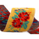 Polyester folk costume patterned ribbon width 55mm - White (1 Meter) Polyester folk costume patterned ribbon width 55mm - White (1 Meter)