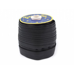 Nastro in sbieco, finta pelle, larghezza di rilegatura: 30 mm - Nero (1 Metro)