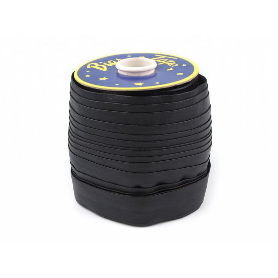 Nastro in sbieco, finta pelle, larghezza di rilegatura: 30 mm - Nero (1 Metro) Nastro in sbieco, finta pelle, larghezza di rilegatura: 30 mm - Nero (1 Metro)