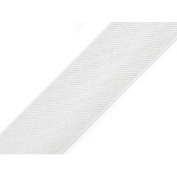 Lamówka atłasowa szerokość 15mm zaprasowana - White (1 Metr)