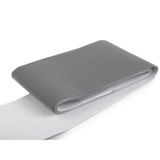 Fascia riflettente da cucire, larghezza: 50 mm - Grigio tortora (5 Metri) Fascia riflettente da cucire, larghezza: 50 mm - Grigio tortora (5 Metri)