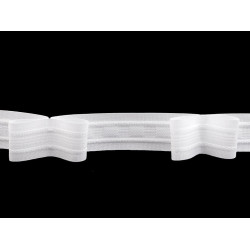 Taśma firanowa szerokość 25 mm marszczenie 1:2 - White (100 Metry)