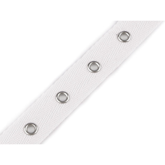 Metal grommet / eyelet tape, width 20 mm - Black (9 Meters) Metal grommet / eyelet tape, width 20 mm - Black (9 Meters)