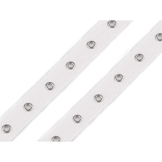Metal grommet / eyelet tape, width 20 mm - Black (9 Meters) Metal grommet / eyelet tape, width 20 mm - Black (9 Meters)