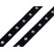 Bandă bumbac cu ocheți metalici, lățime 20 mm - Negru (1 Metru)