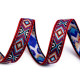 Krajka szerokość 16 mm motyw indiański - Czerwony (1 Metr) Krajka szerokość 16 mm motyw indiański - Czerwony (1 Metr)